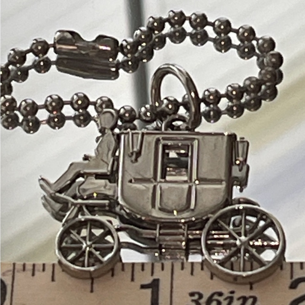 Coach Silver-tone Carriage Charm Necklace - Picture 4 of 4